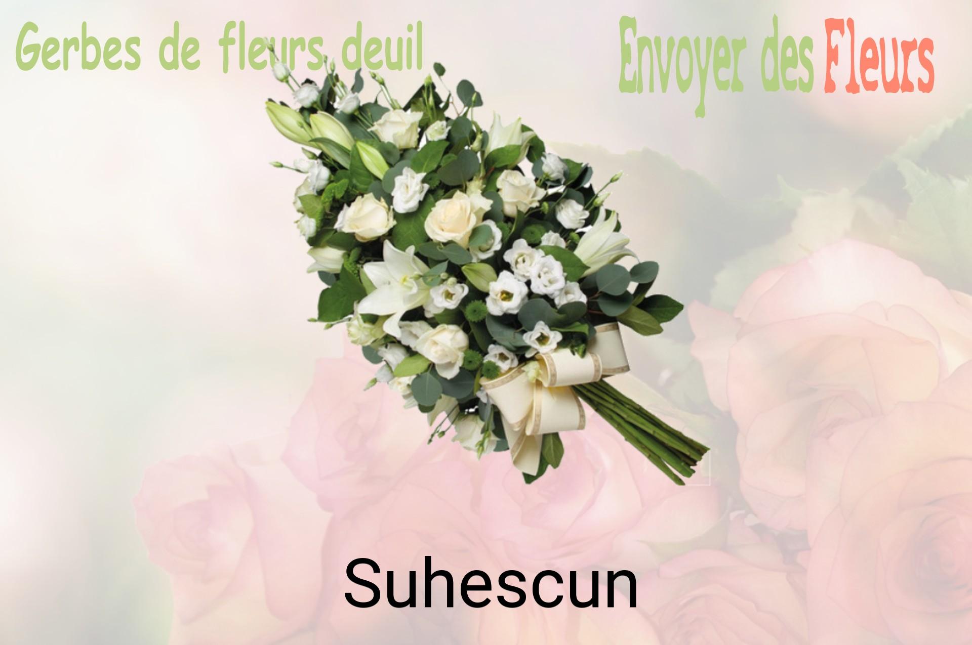 Gerbe de fleurs de deuil livrée à Suhescun
